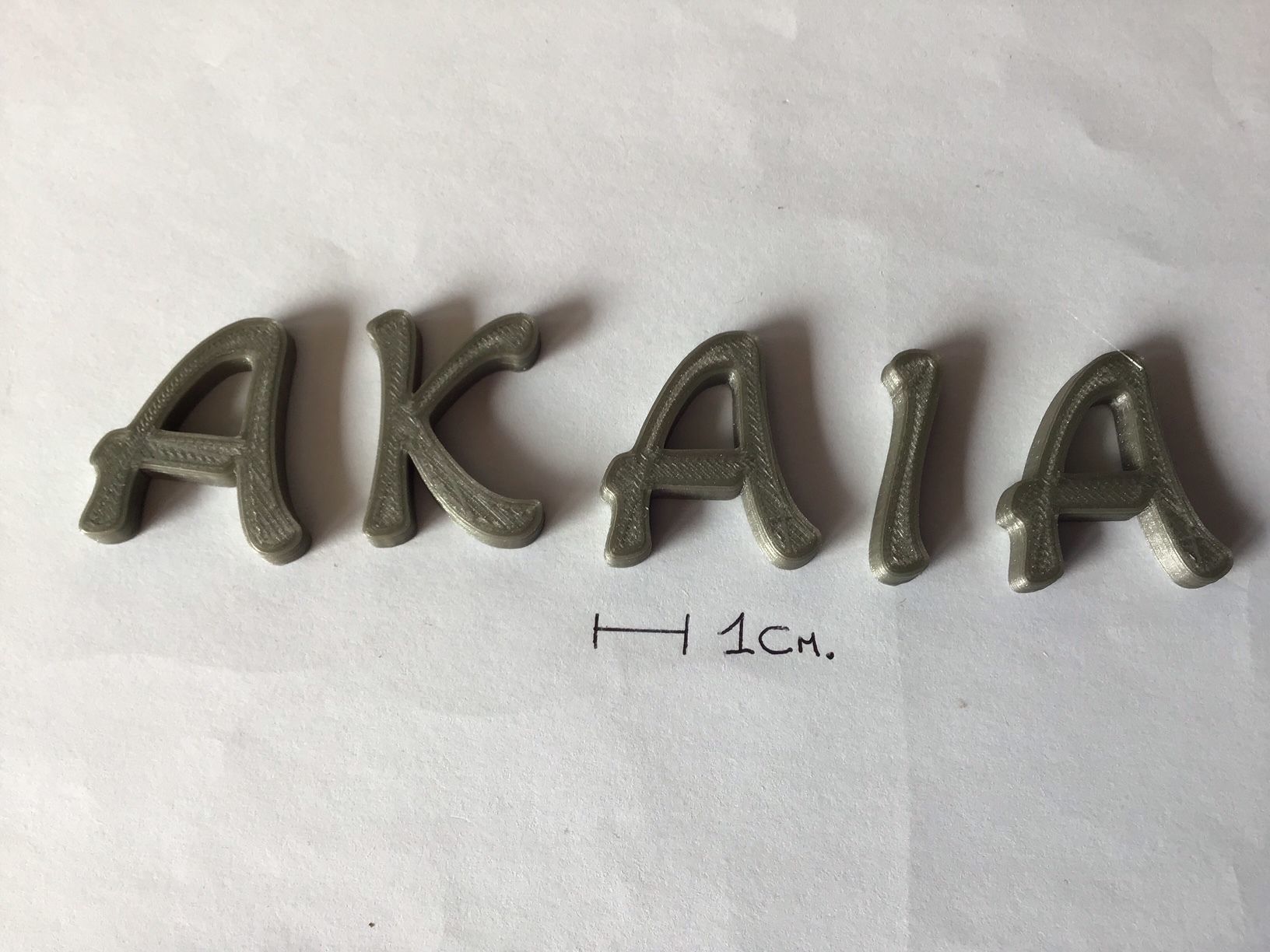 AKAIA Font uppercase and lowercase 3D Letters STL FILE  3D print model_2