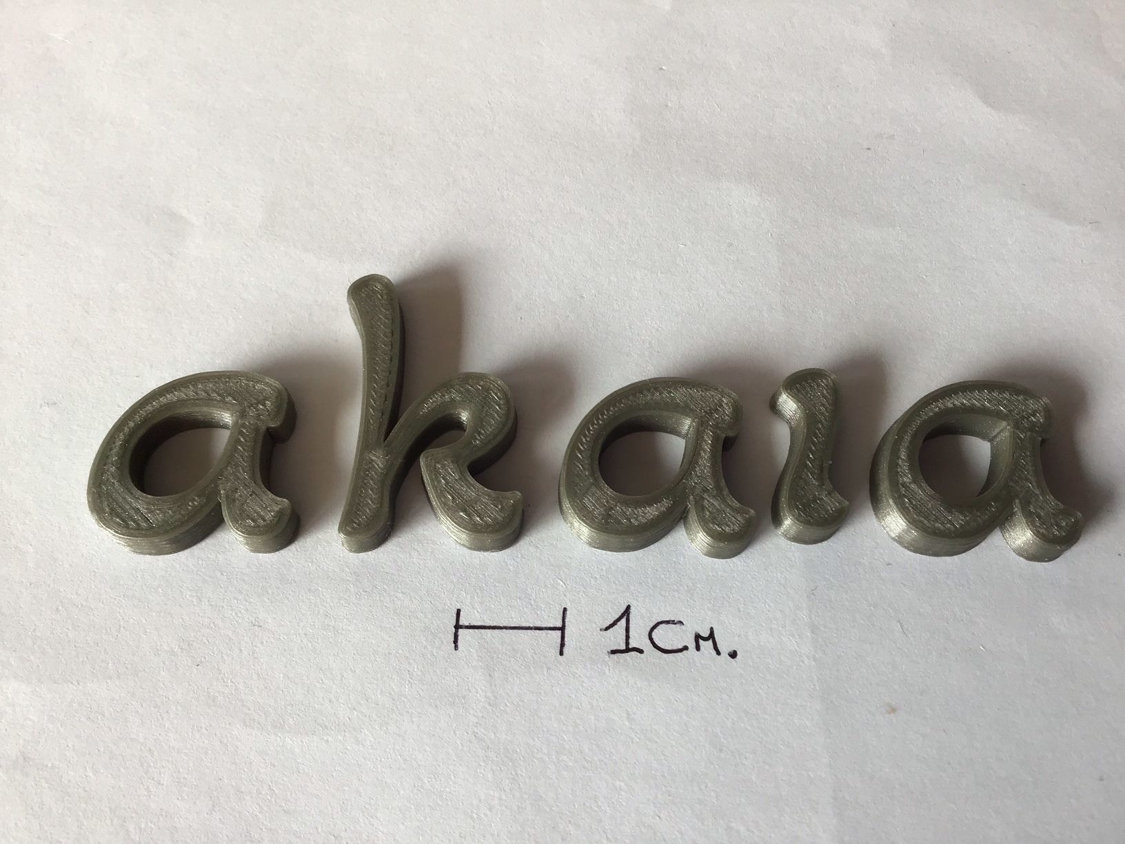 AKAIA Font uppercase and lowercase 3D Letters STL FILE  3D print model_5
