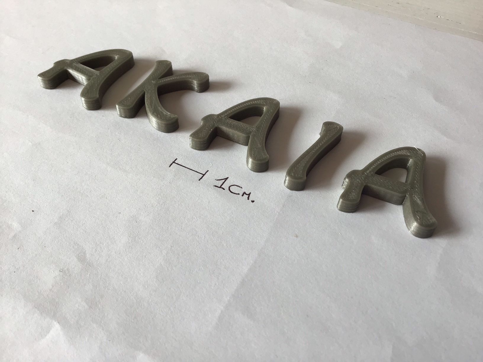 AKAIA Font uppercase and lowercase 3D Letters STL FILE  3D print model_3