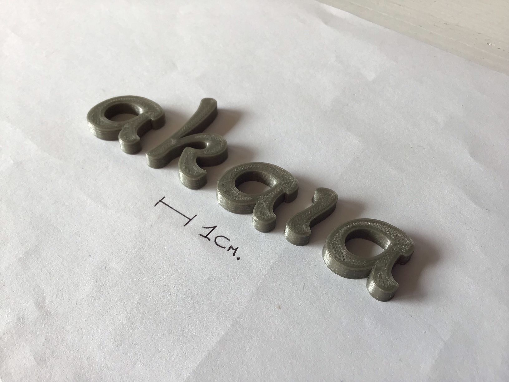 AKAIA Font uppercase and lowercase 3D Letters STL FILE  3D print model_6