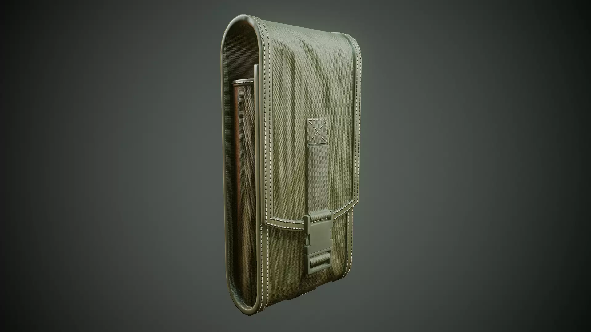 Military Pouch - Tutorial Included Low-poly 3D model_0