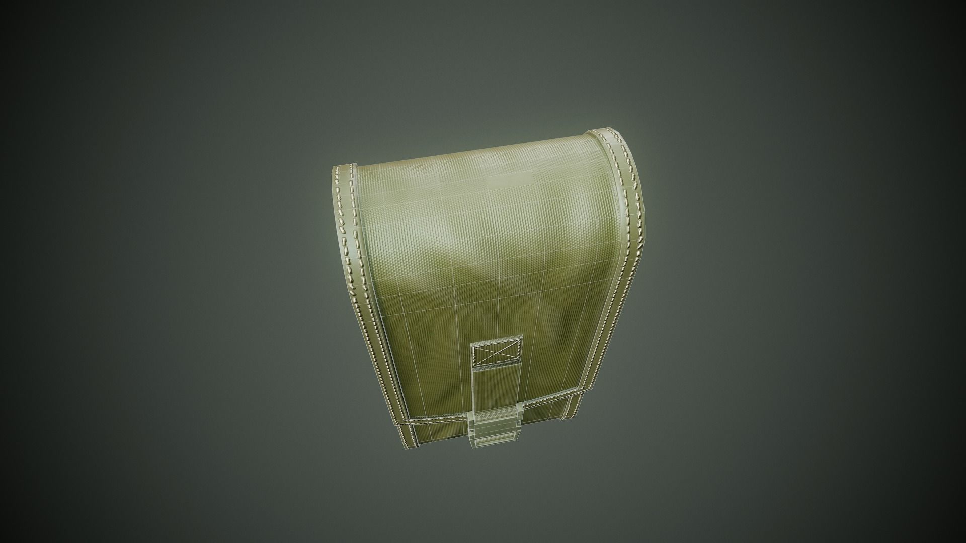 Military Pouch - Tutorial Included Low-poly 3D model_9
