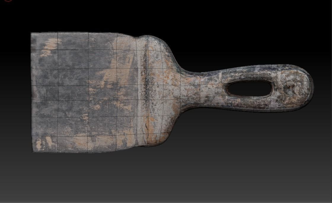 Spatula Ultra realistic scan Low-poly 3D model_7