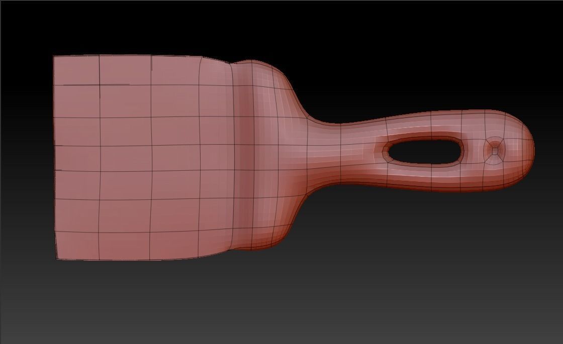 Spatula Ultra realistic scan Low-poly 3D model_10