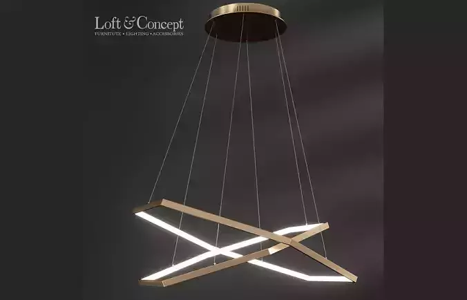 Chandelier Hexagon Horizontal Double Loft-Concept