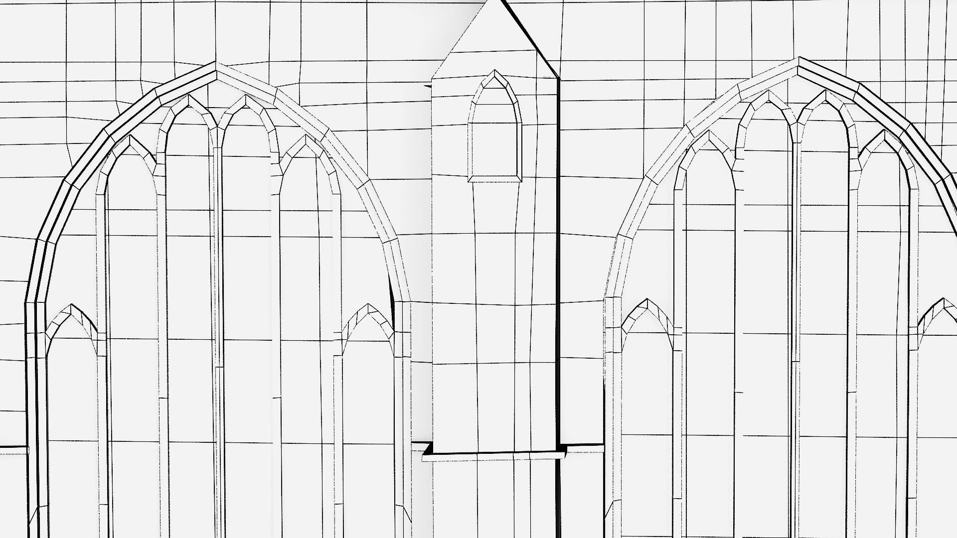 Church with roof 3D model_17