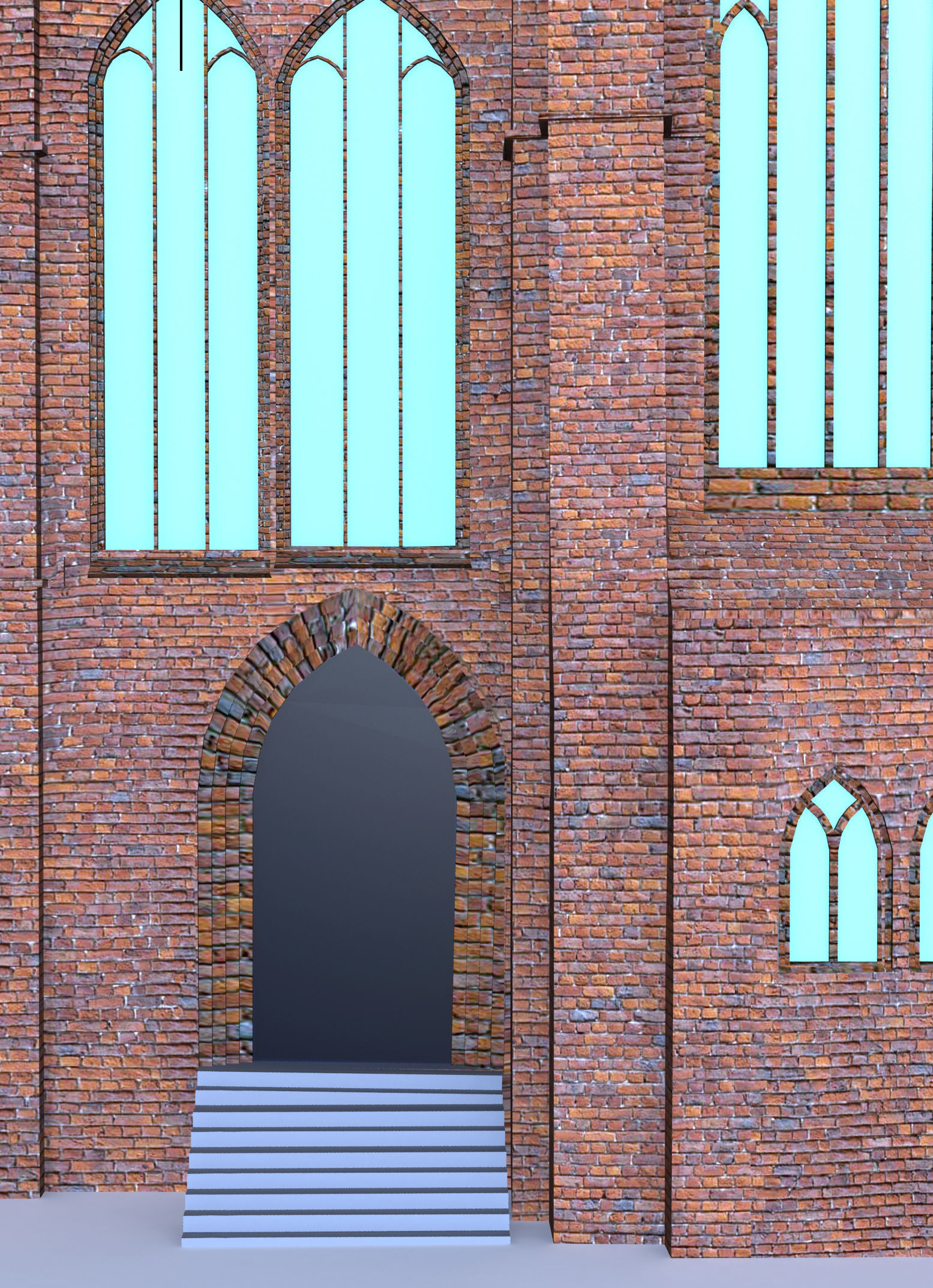 Church with roof 3D model_14
