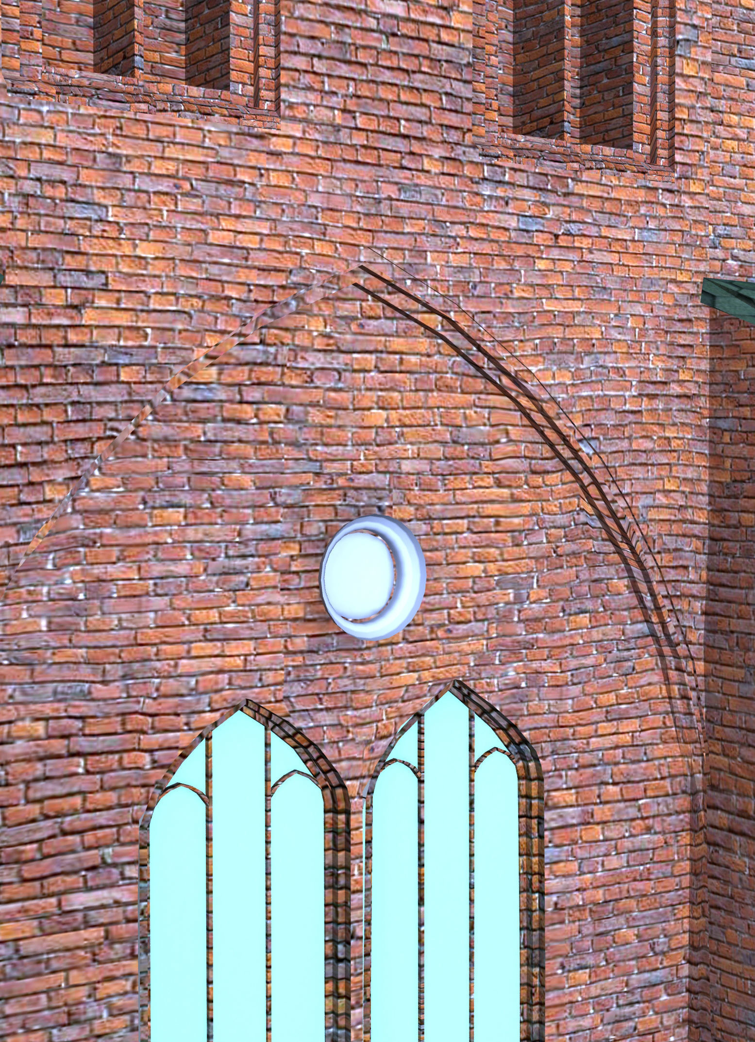 Church with roof 3D model_12