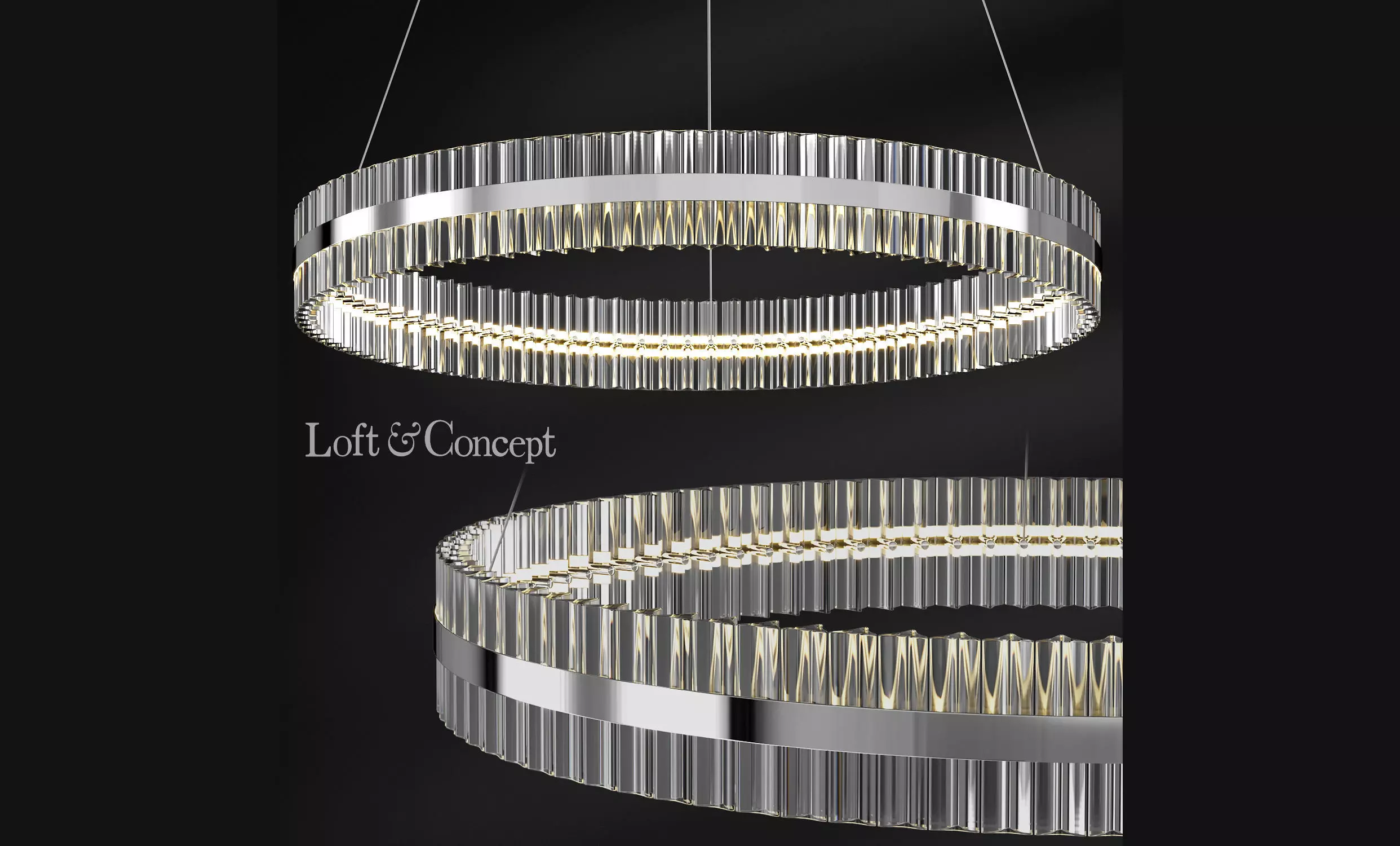 Chandelier Belted Ring Loft-Concept 3D model