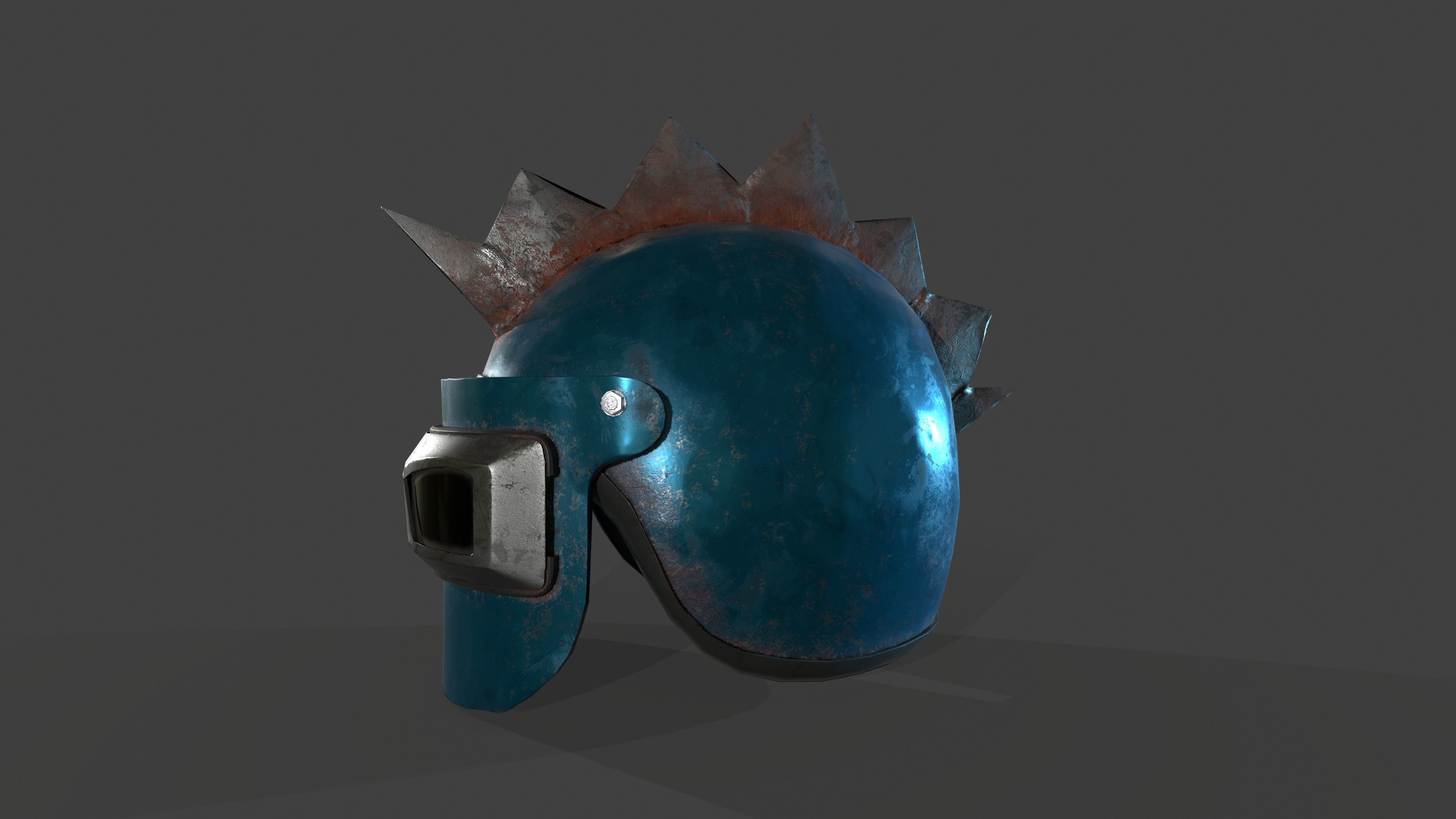 Raider helmet game ready Low-poly 3D model_2