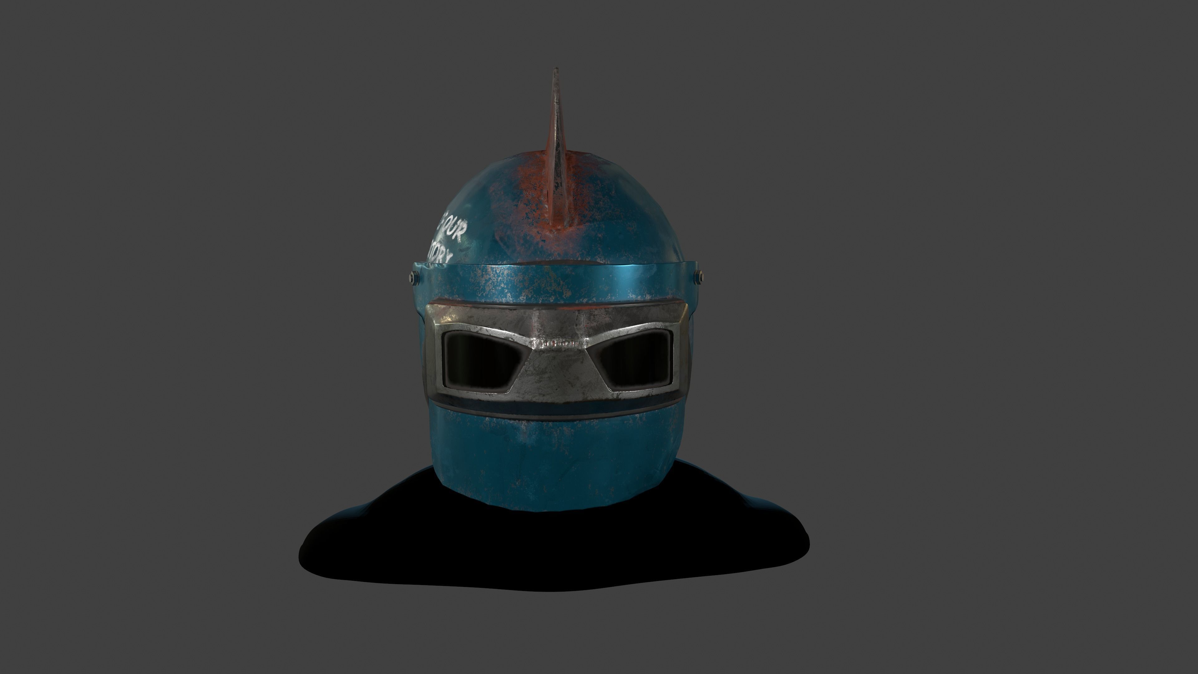 Raider helmet game ready Low-poly 3D model_3