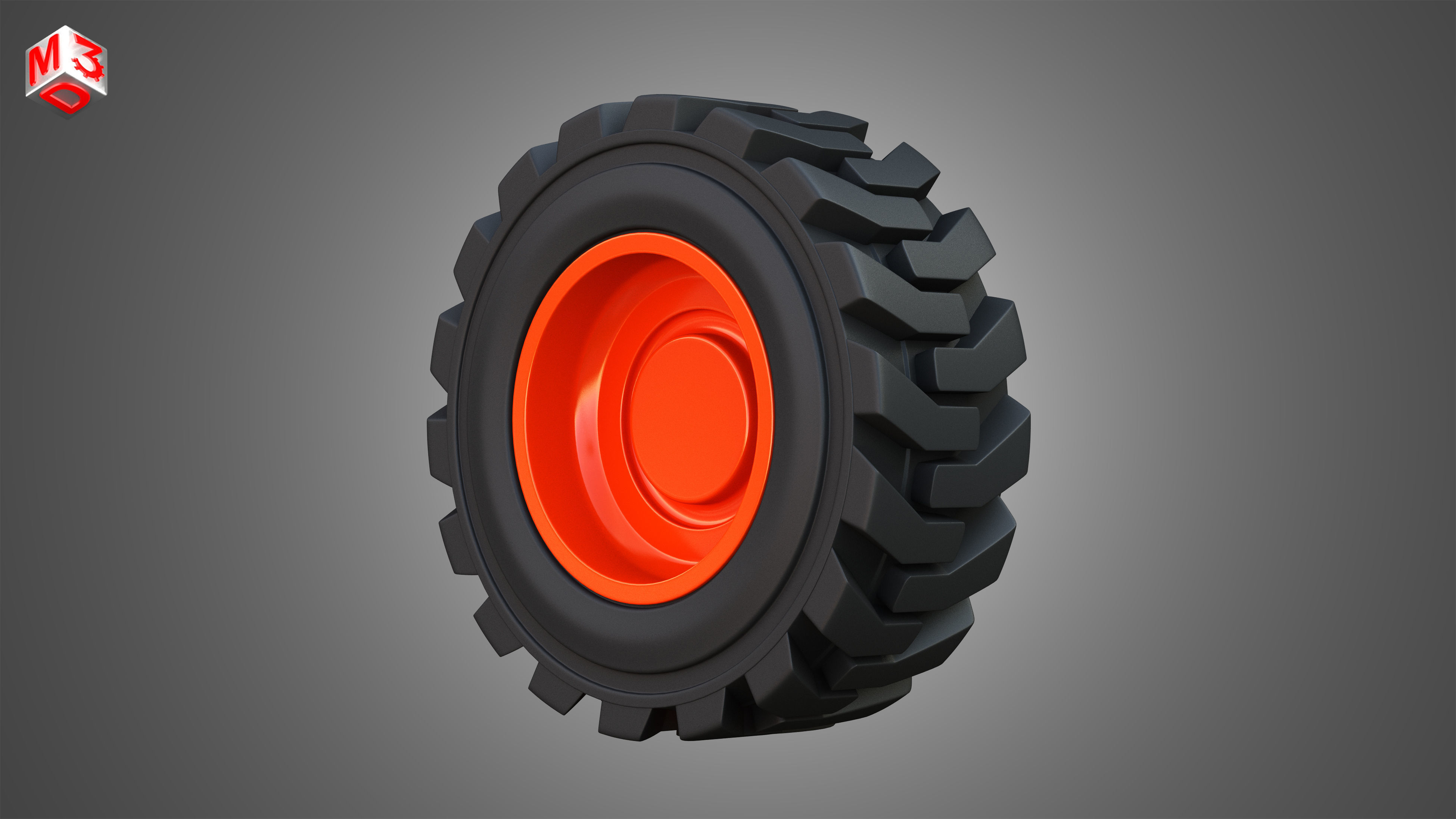 Wheel and Tire - S76 Bobcat Skid Steer  3D model_3