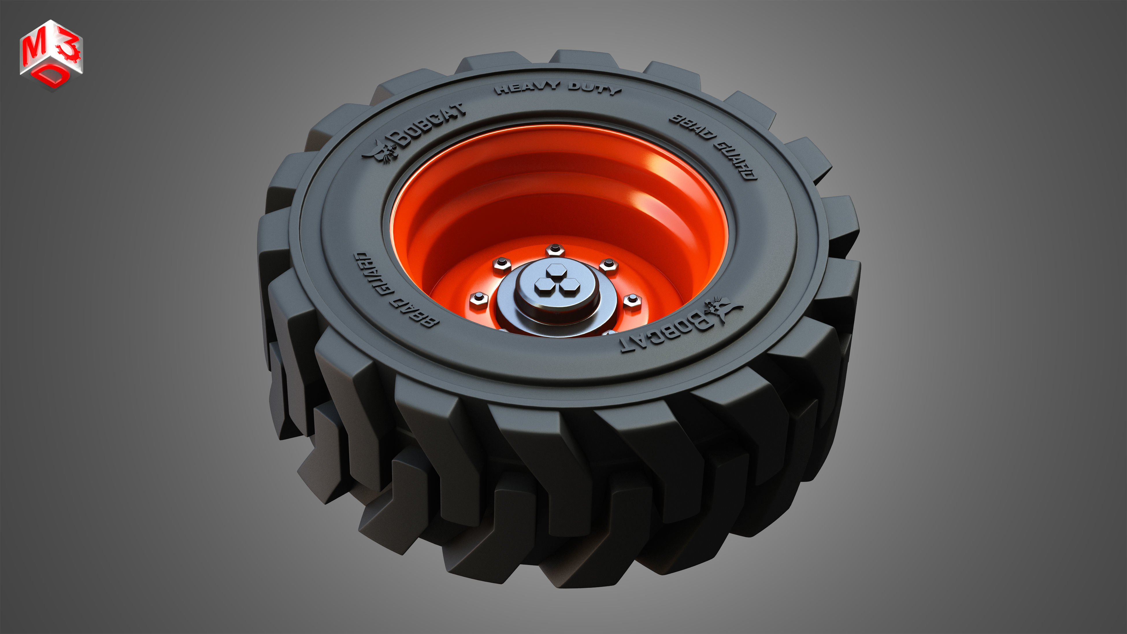 Wheel and Tire - S76 Bobcat Skid Steer  3D model_5