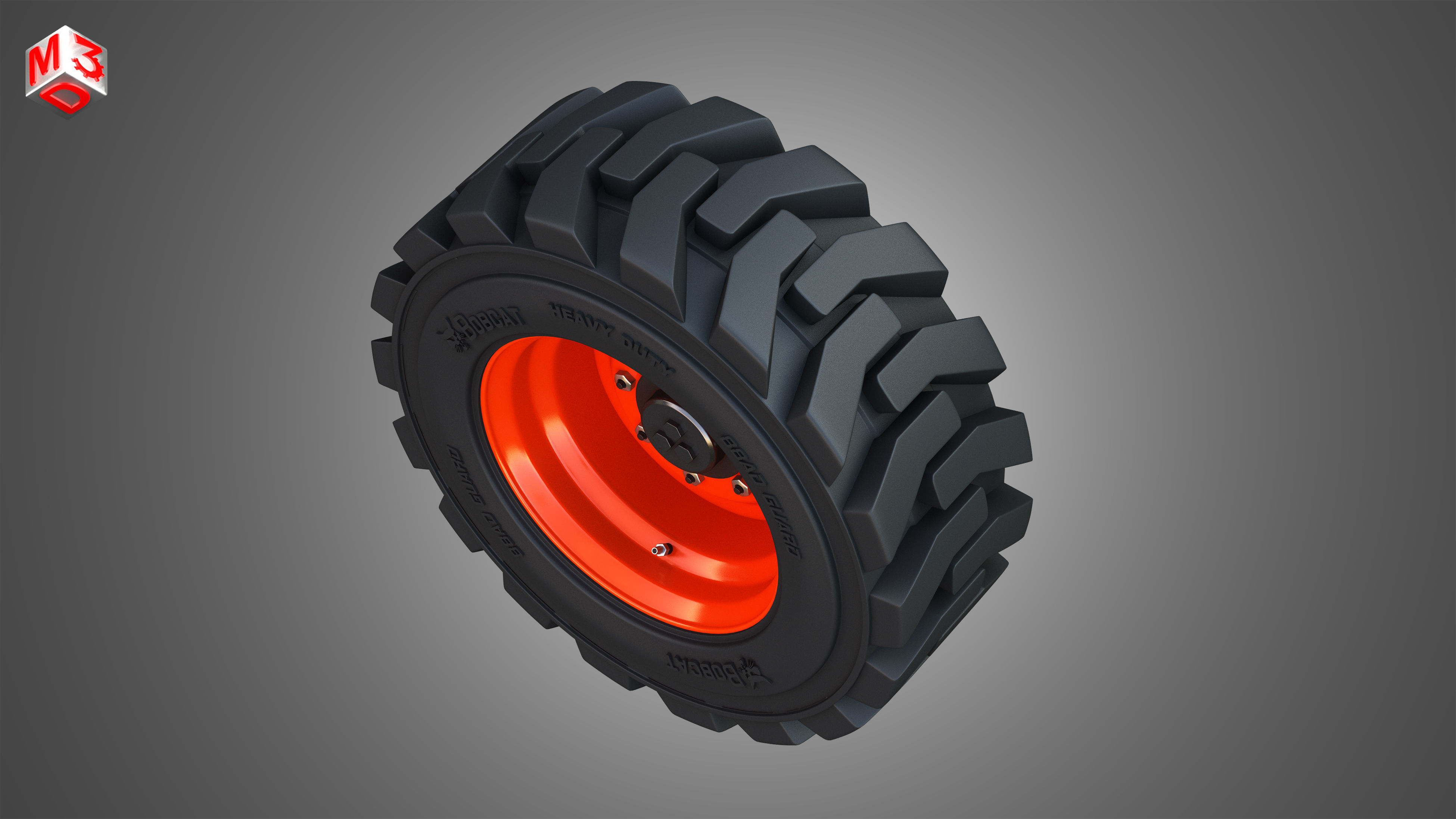 Wheel and Tire - S76 Bobcat Skid Steer  3D model_8