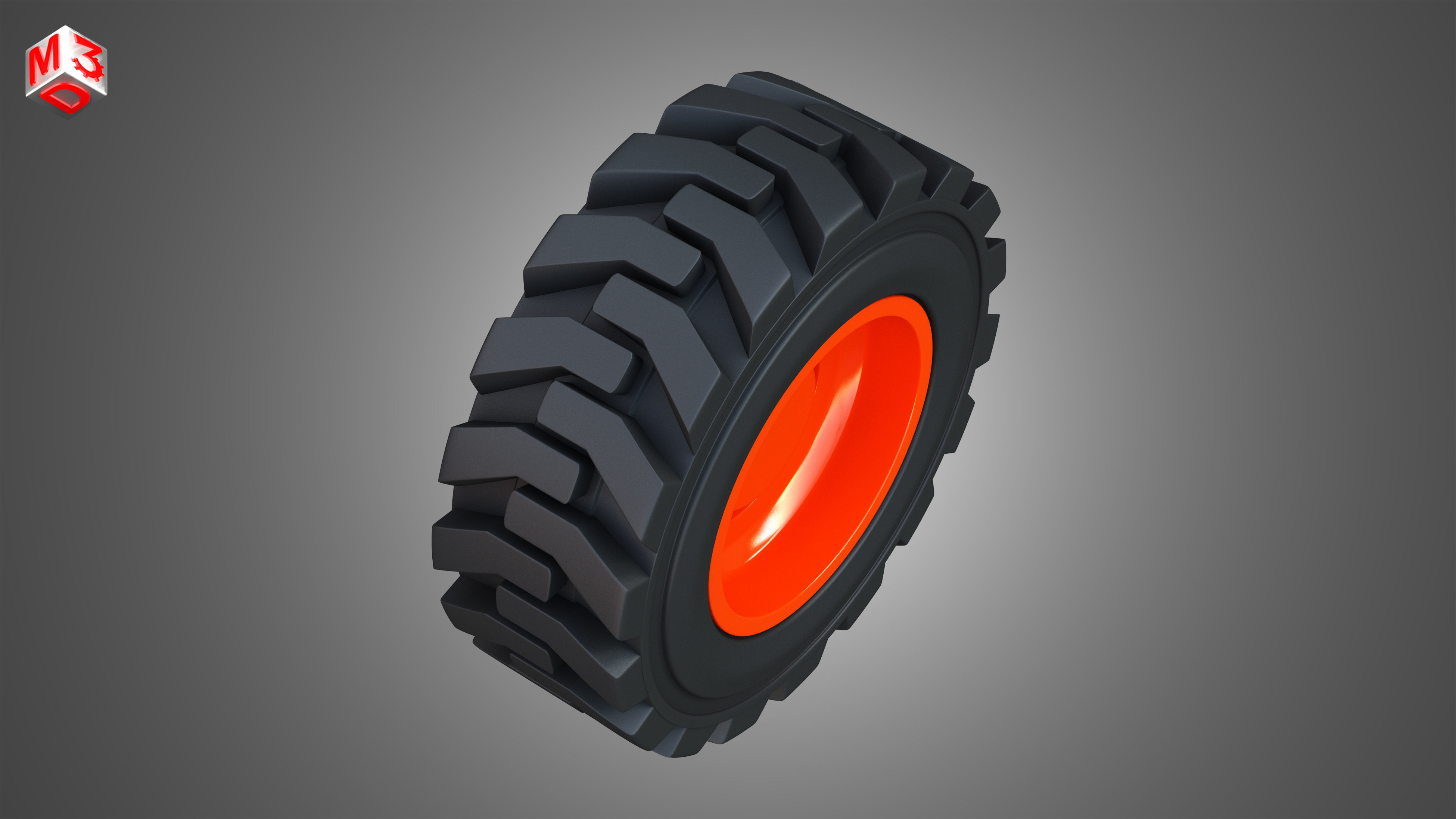 Wheel and Tire - S76 Bobcat Skid Steer  3D model_7