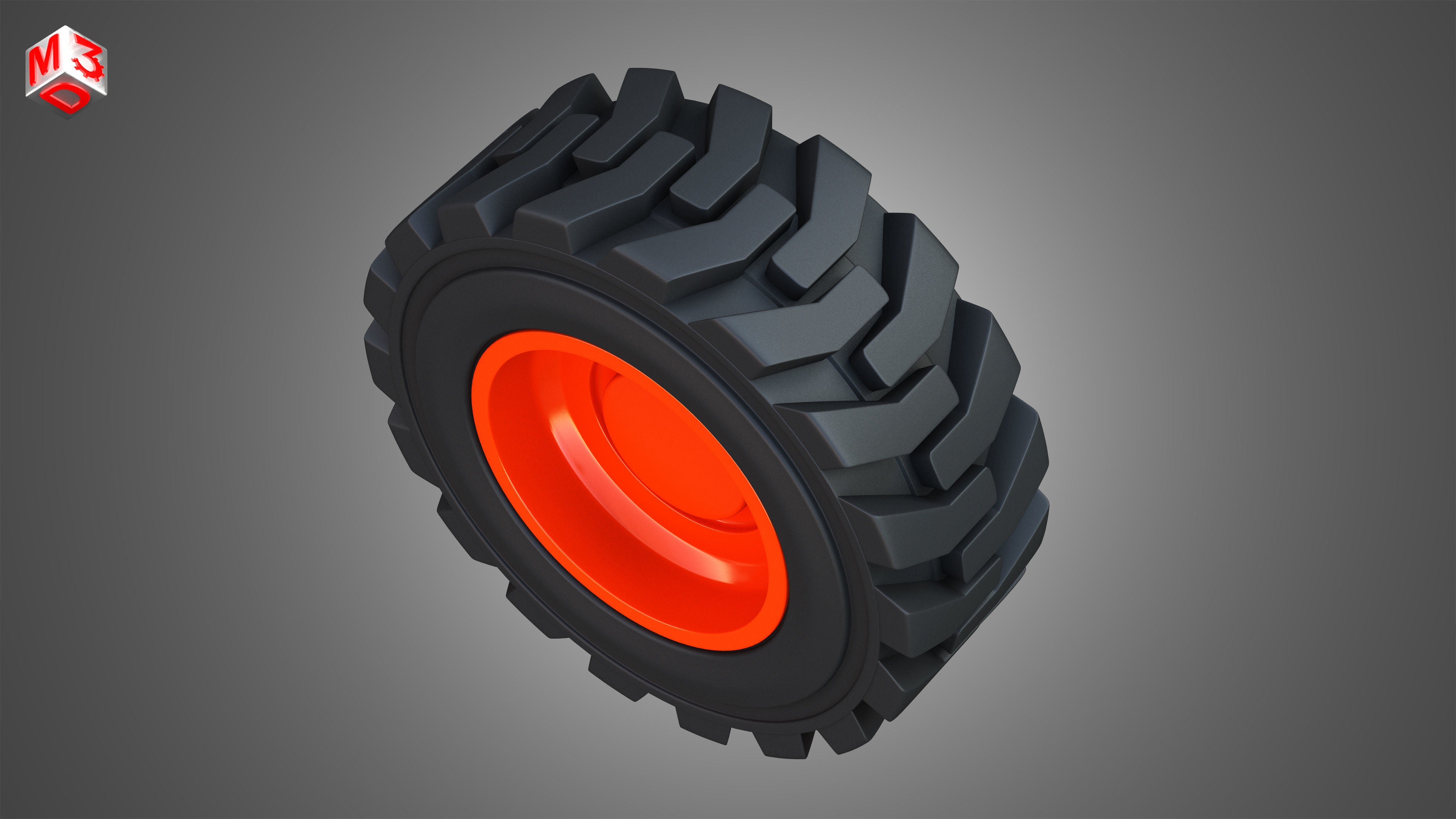 Wheel and Tire - S76 Bobcat Skid Steer  3D model_9