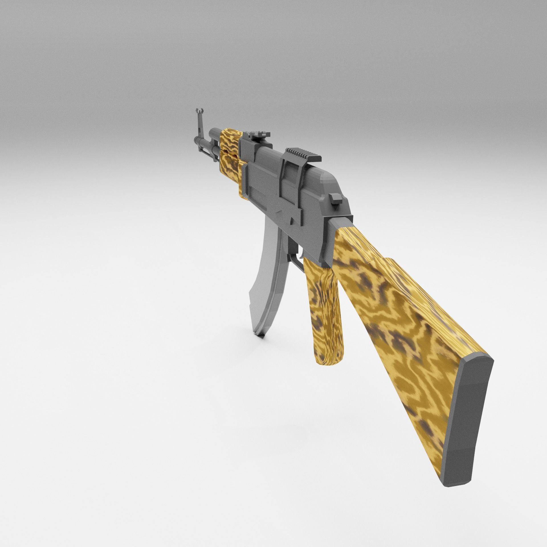 AK-47 GUN WEAPON 3D model_4