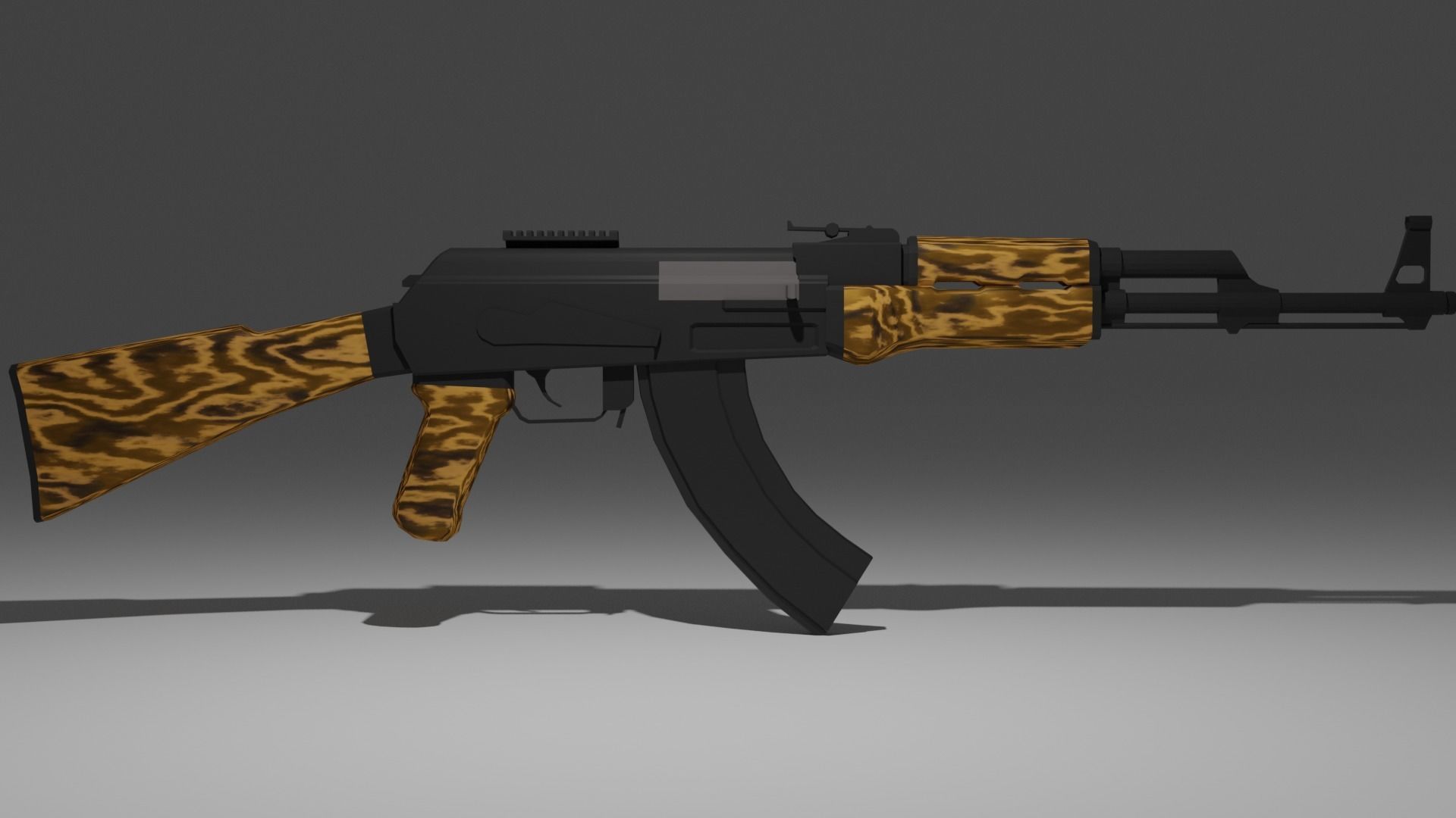AK-47 GUN WEAPON 3D model_3