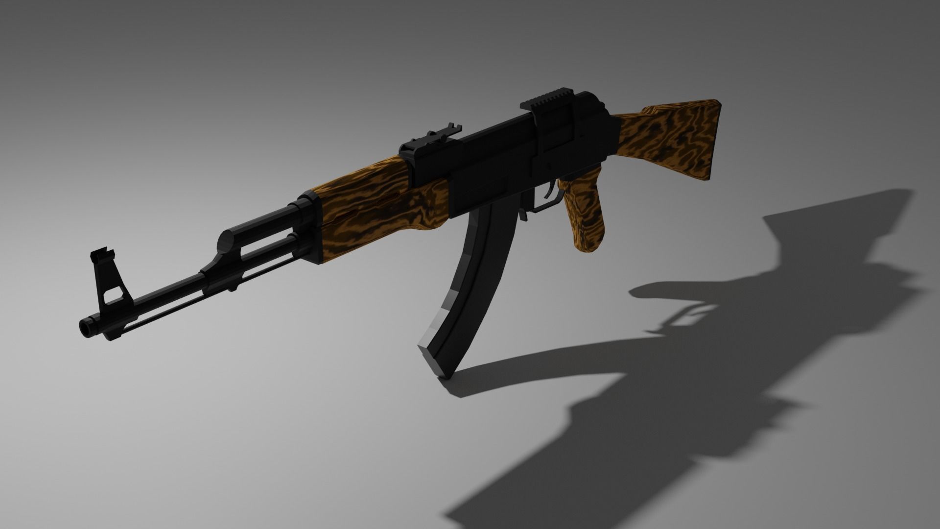 AK-47 GUN WEAPON 3D model_1