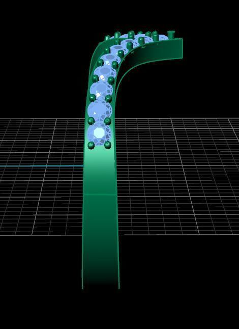 Designed Diamond Golden Engagement Ring  3D print model_5