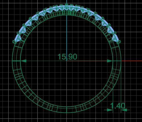 Designed Diamond Golden Engagement Ring  3D print model_8