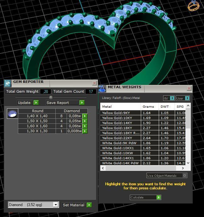 Designed Diamond Golden Engagement Ring  3D print model_10