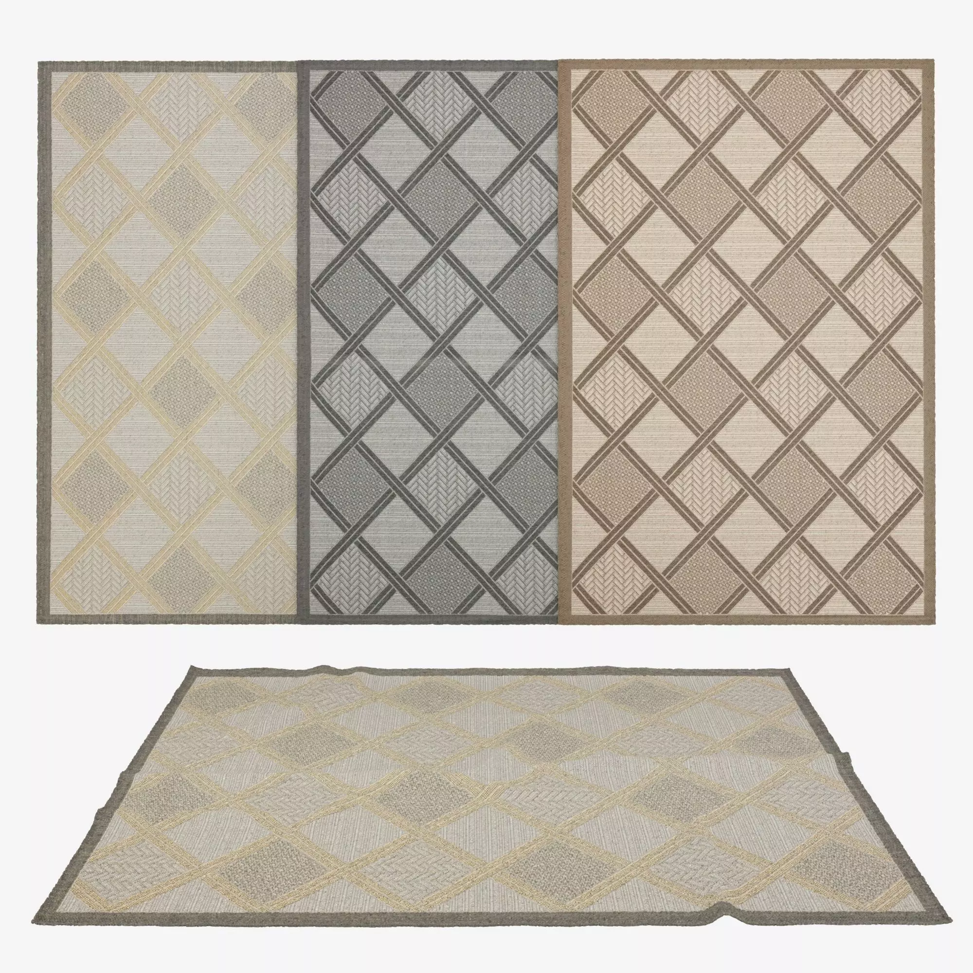 Rugs No 1 Low-poly 3D model_0