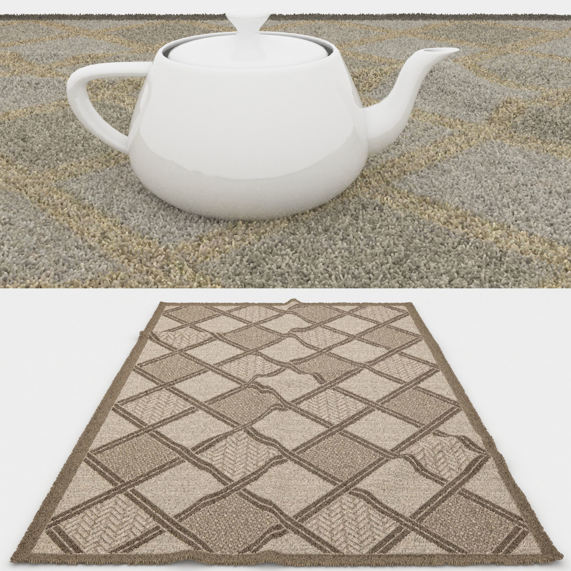 Rugs No 1 Low-poly 3D model_1