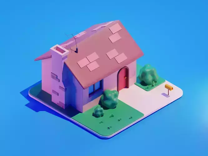 Cartoon House Free 3D model