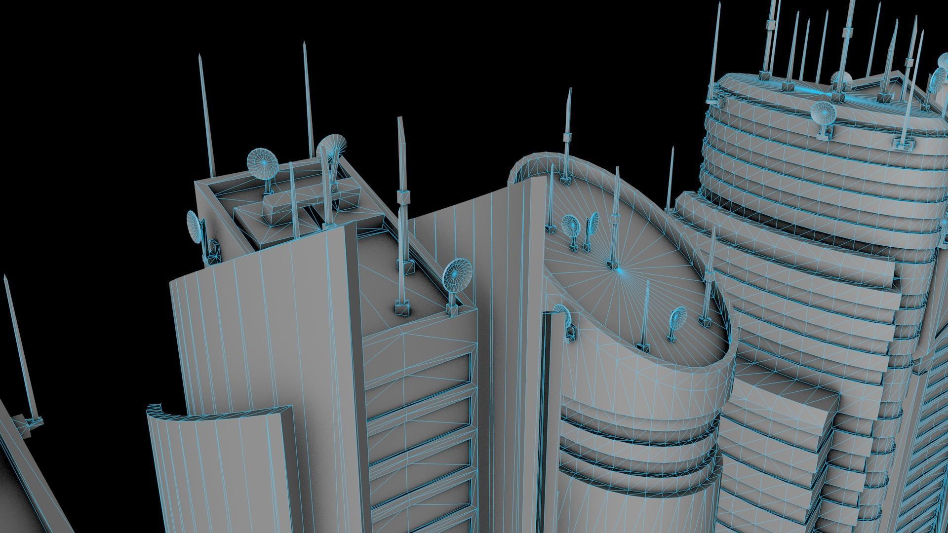 10 LOWPOLY GAME READY SCIFI BUILDINGS PACK Low-poly 3D model_40