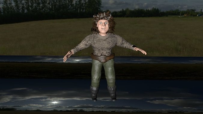              3d character design-model CHLPG-001 Low-poly 3D model
