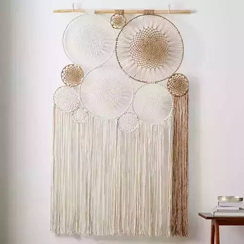 Handwoven Macrame Tapestry Wall Art 3D model