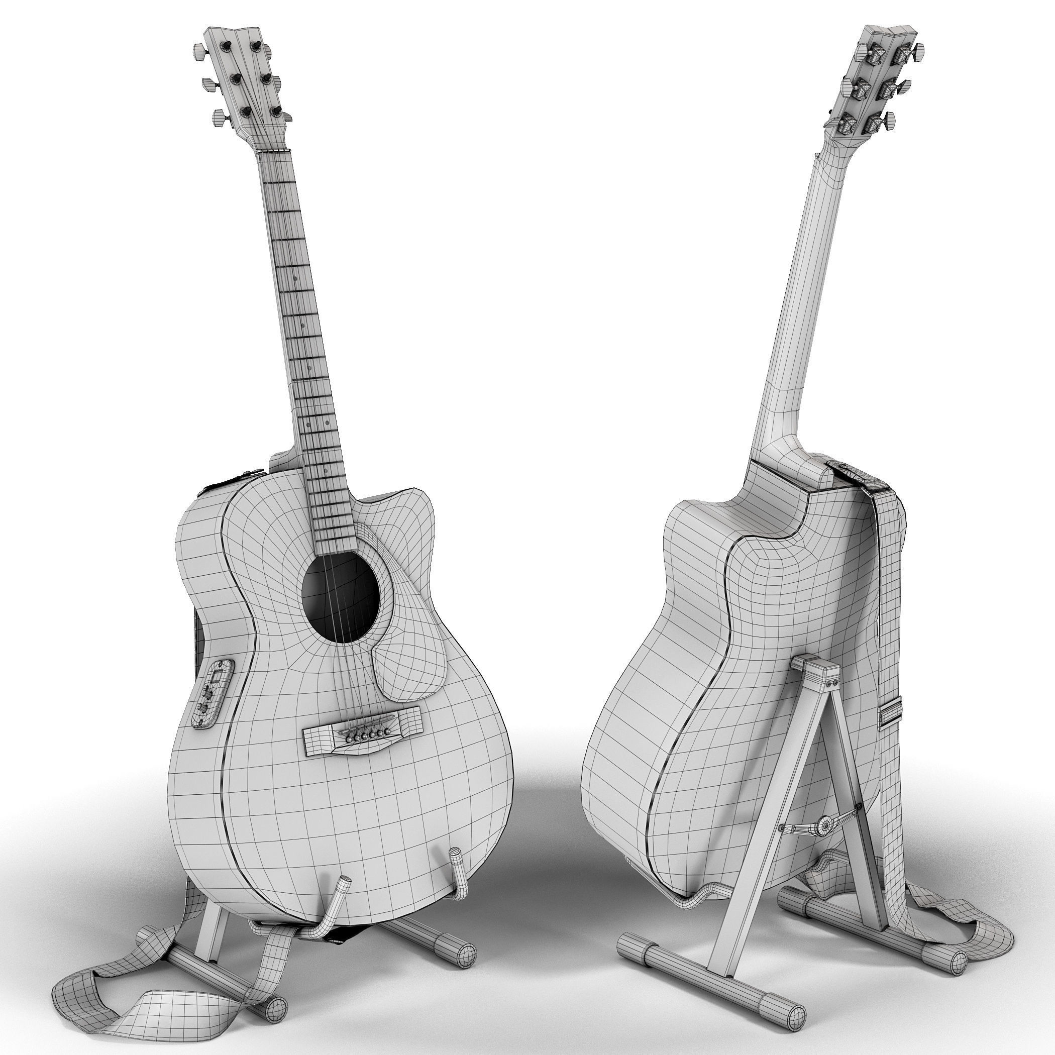 Guitar set for stage 3D model_20