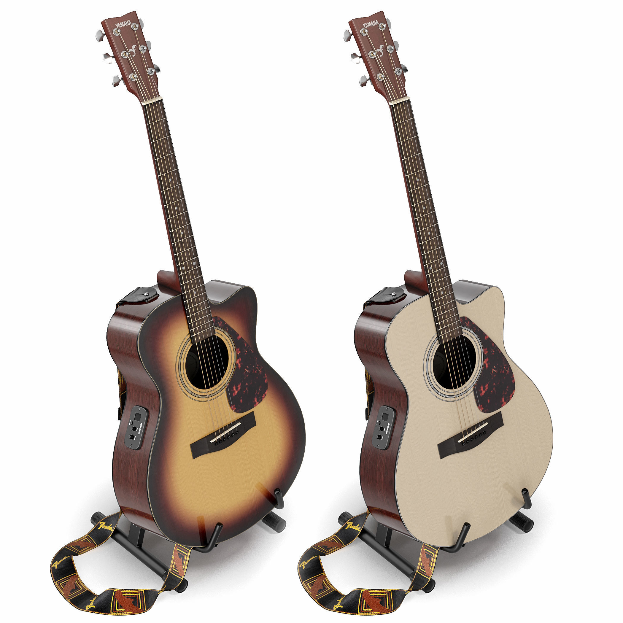 Guitar set for stage 3D model_3