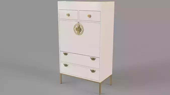 Brass Key Secretary Desk
