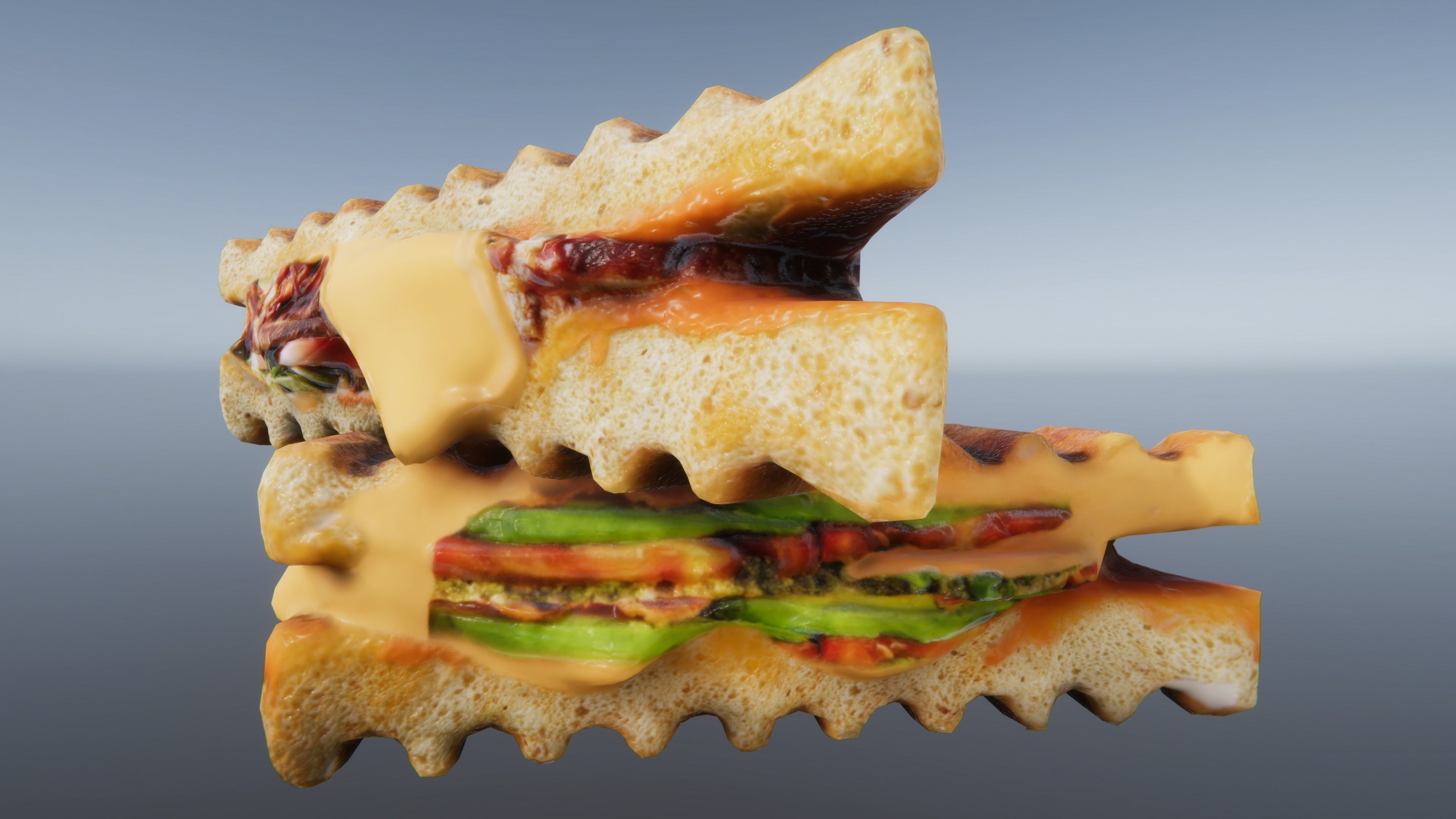 Sandwich Combo Pack Low-poly 3D model_7