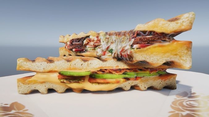Sandwich Combo Pack Low-poly 3D model 2