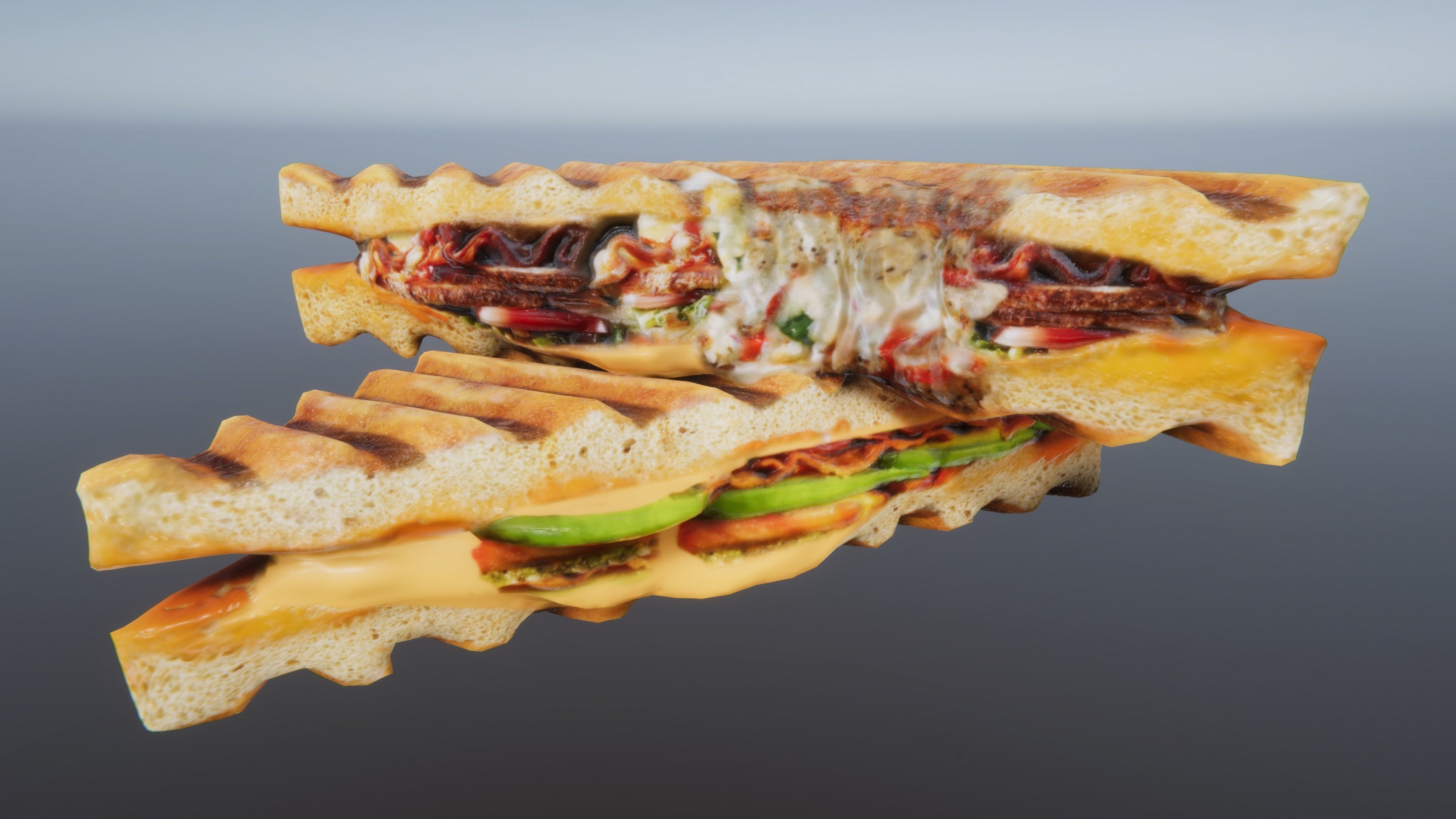 Sandwich Combo Pack Low-poly 3D model_4