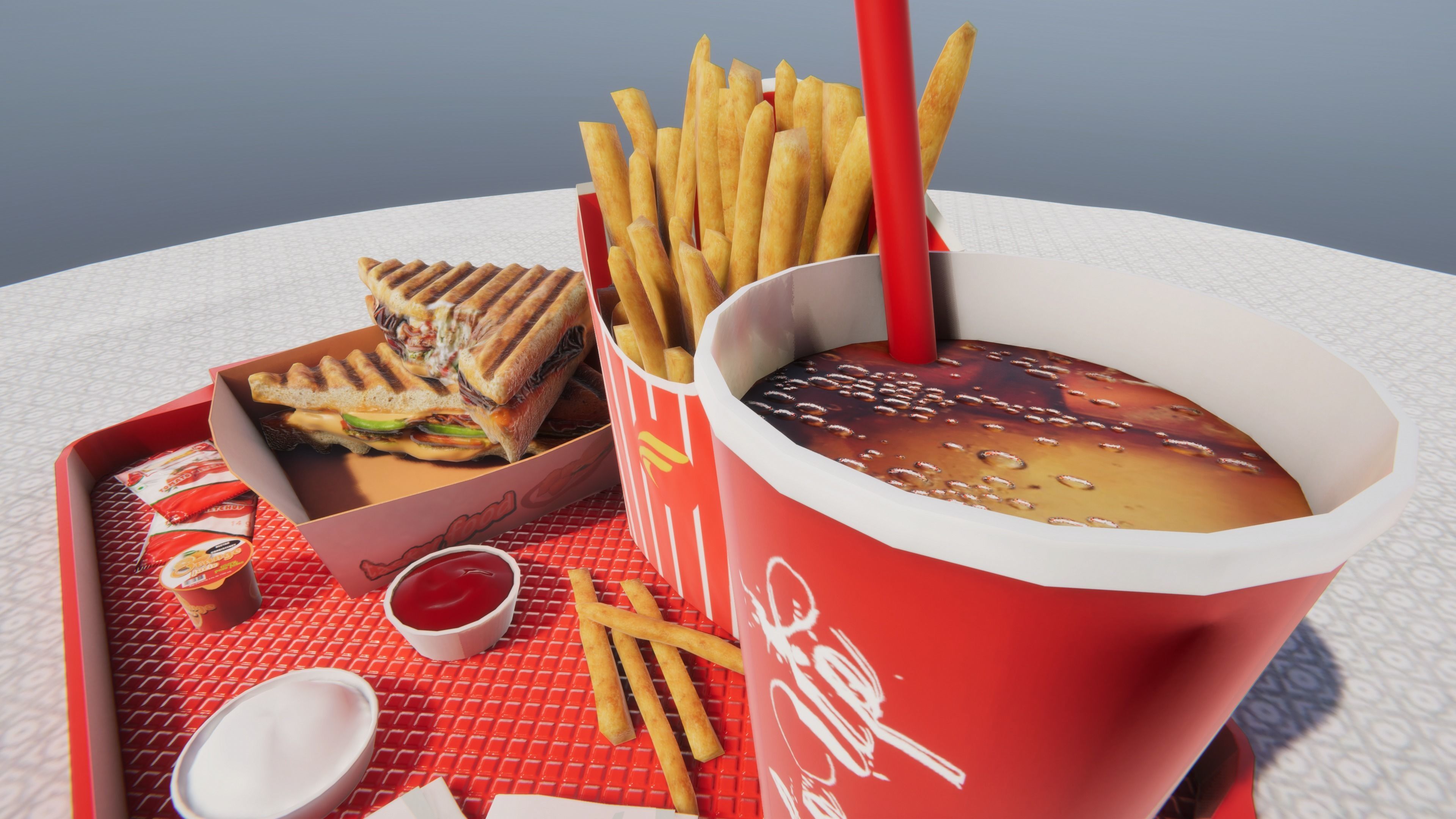 Sandwich Combo Pack Low-poly 3D model_14