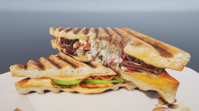 Sandwich Combo Pack Low-poly 3D model 3