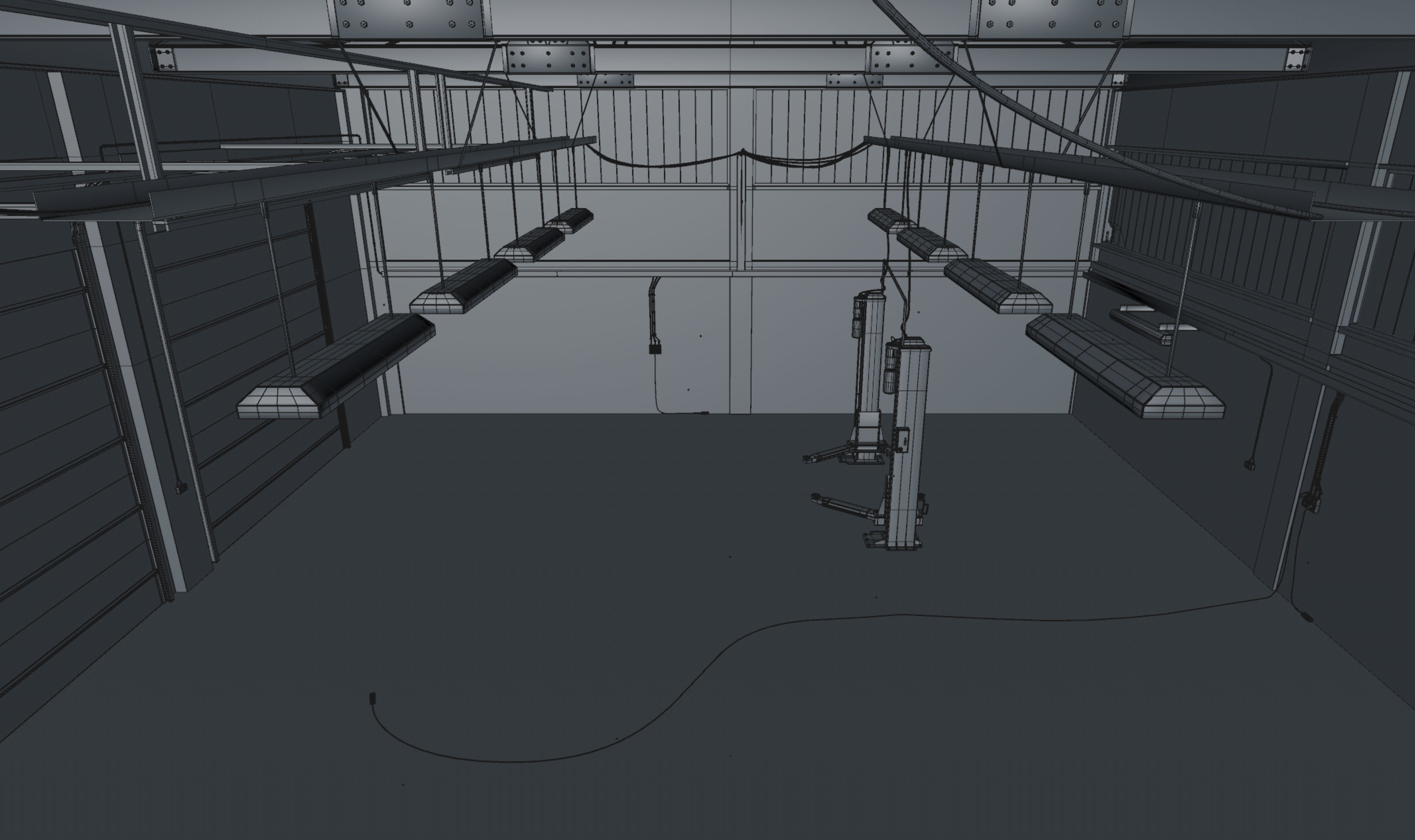 Dirty Garage Low-poly 3D model_20