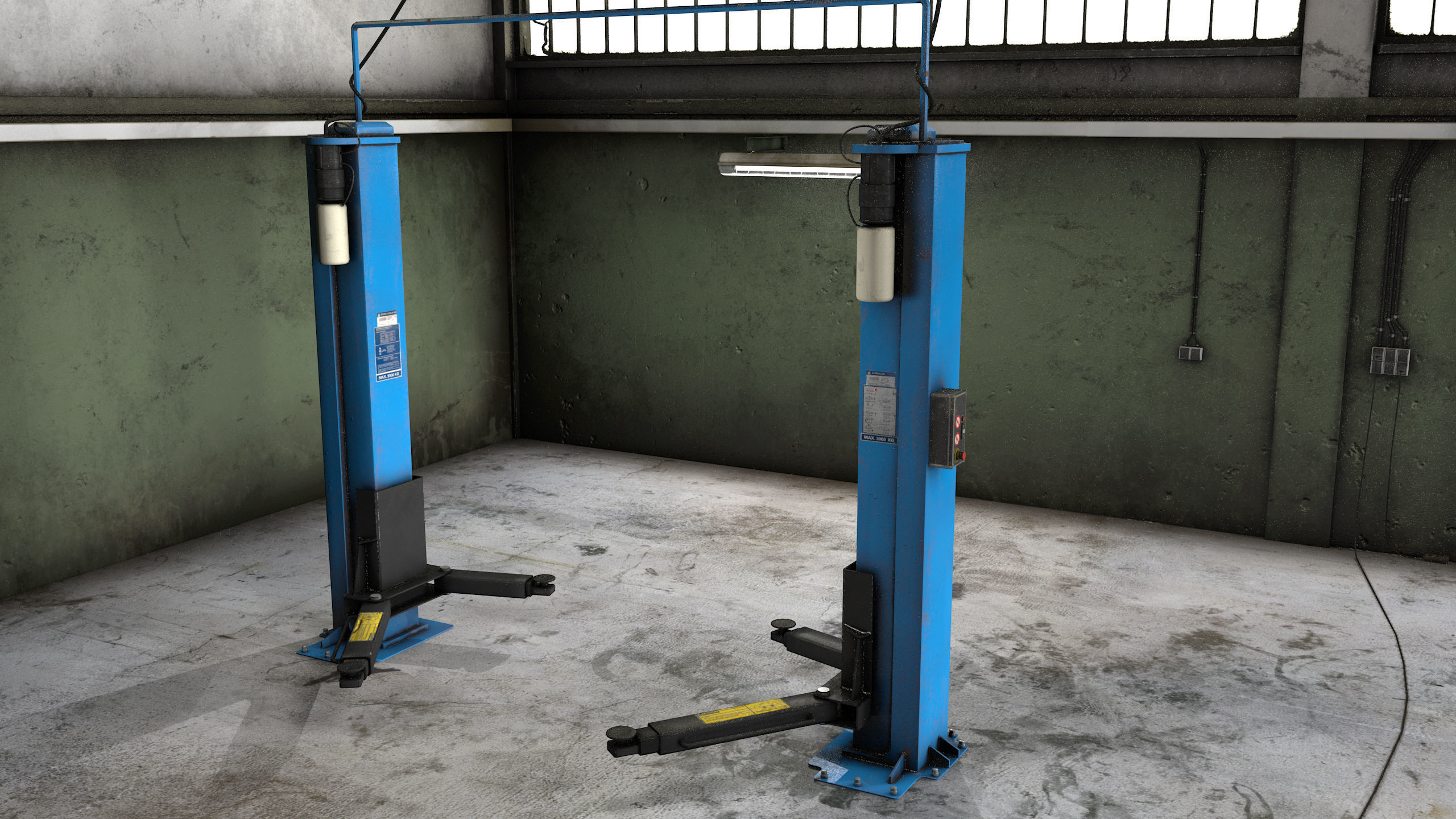 Dirty Garage Low-poly 3D model_9