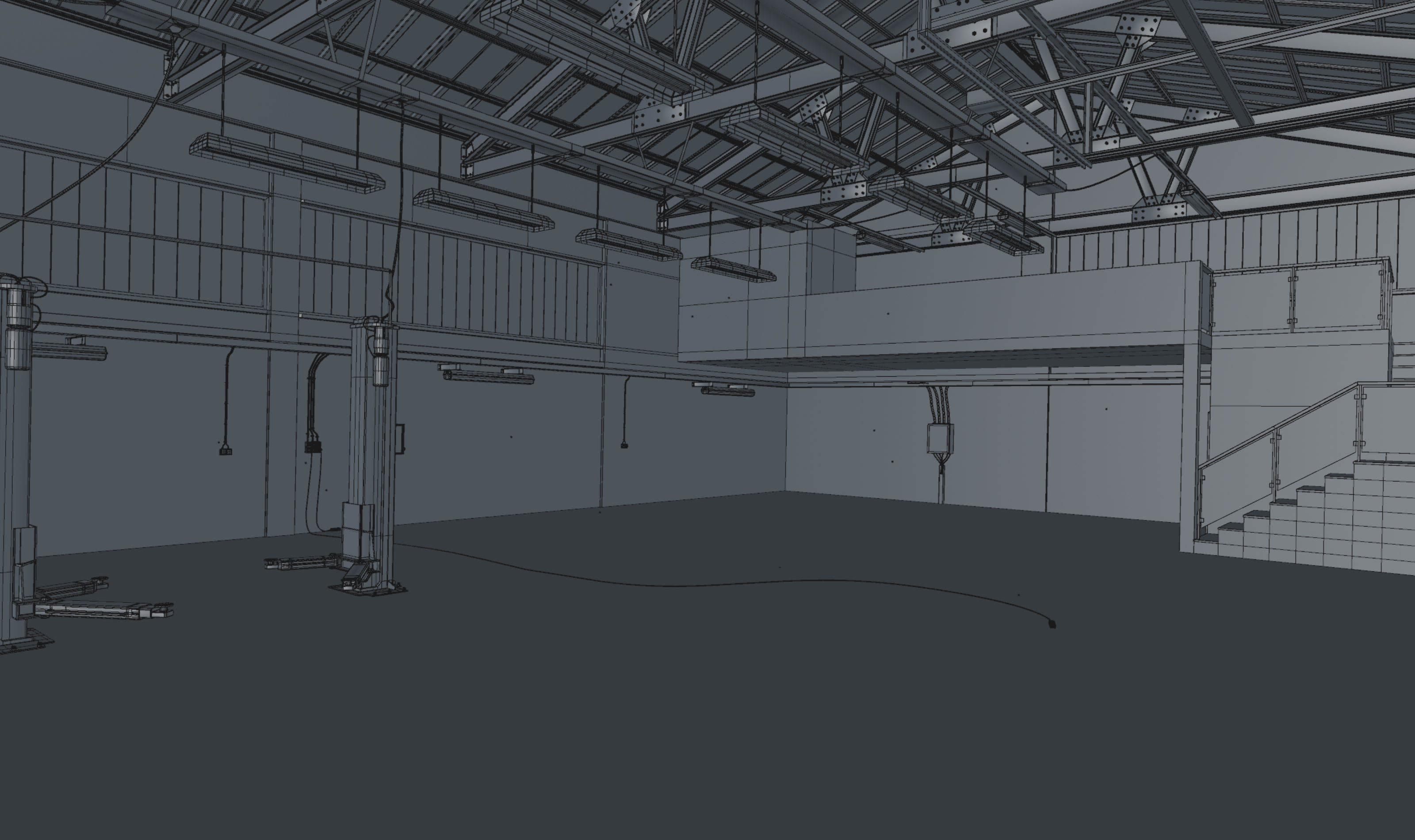 Dirty Garage Low-poly 3D model_16