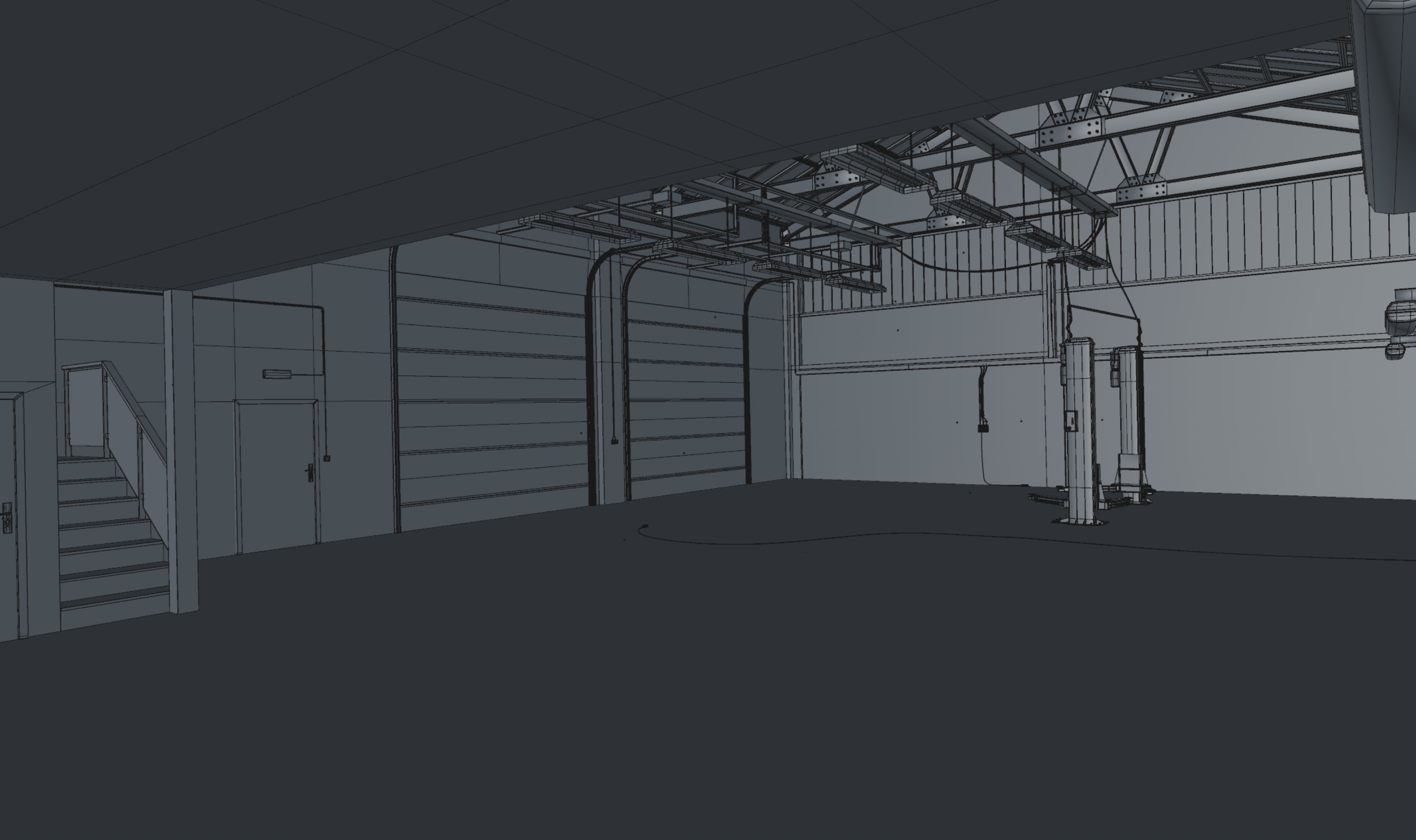 Dirty Garage Low-poly 3D model_18