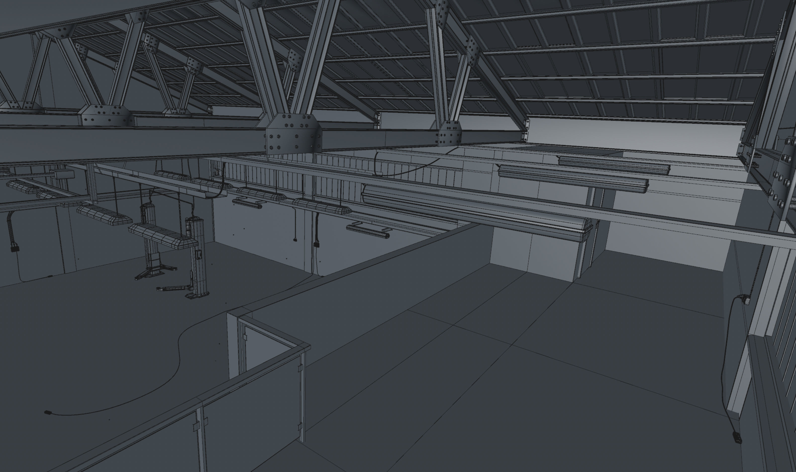 Dirty Garage Low-poly 3D model_19