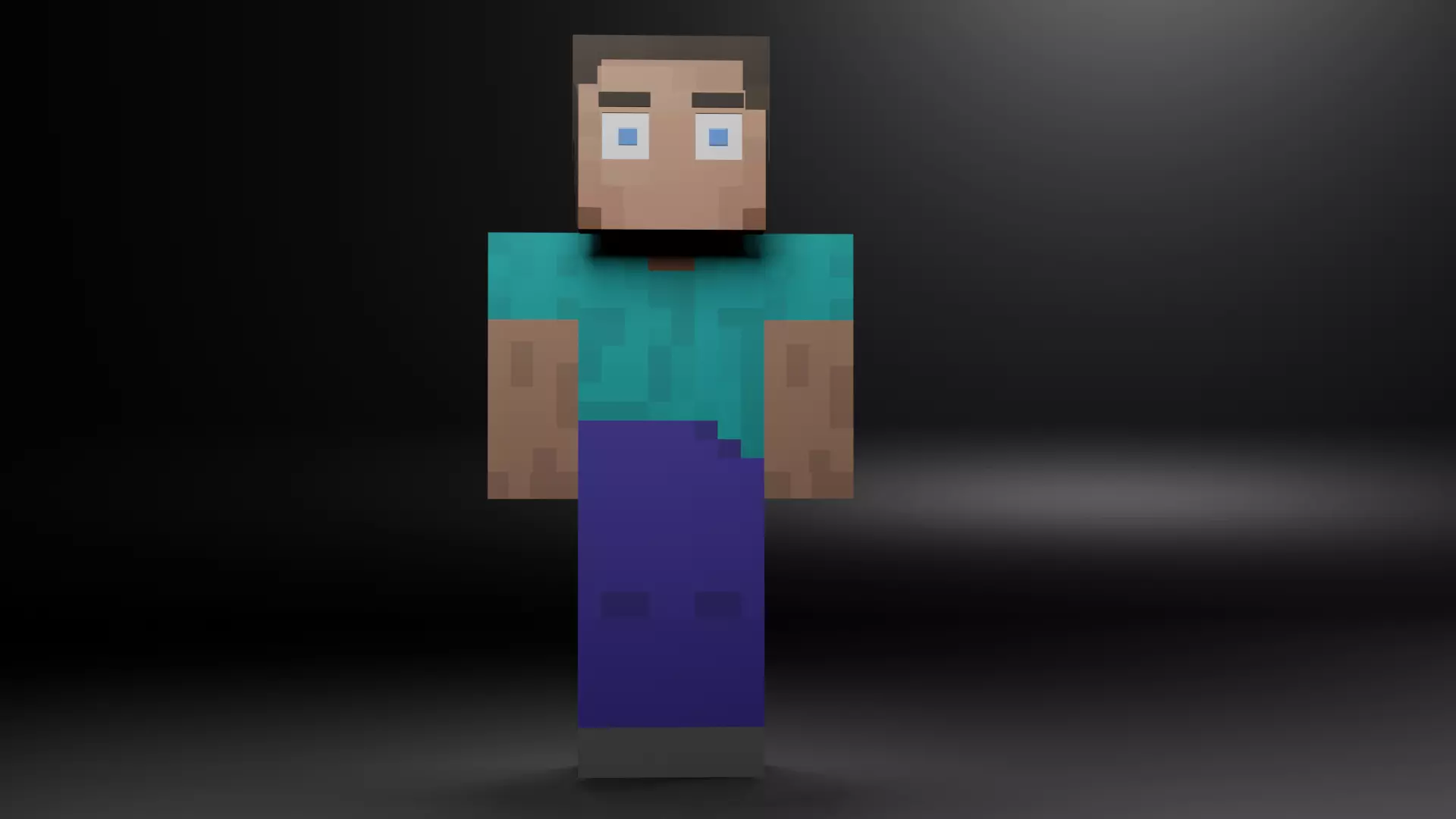 minecraft alex rigged Low-poly 3D model_0