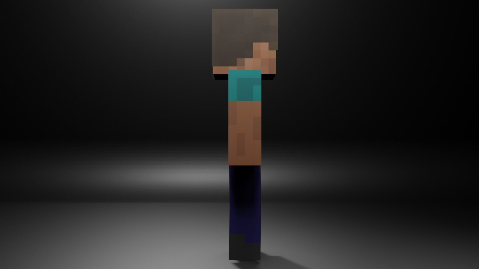 minecraft alex rigged Low-poly 3D model_7