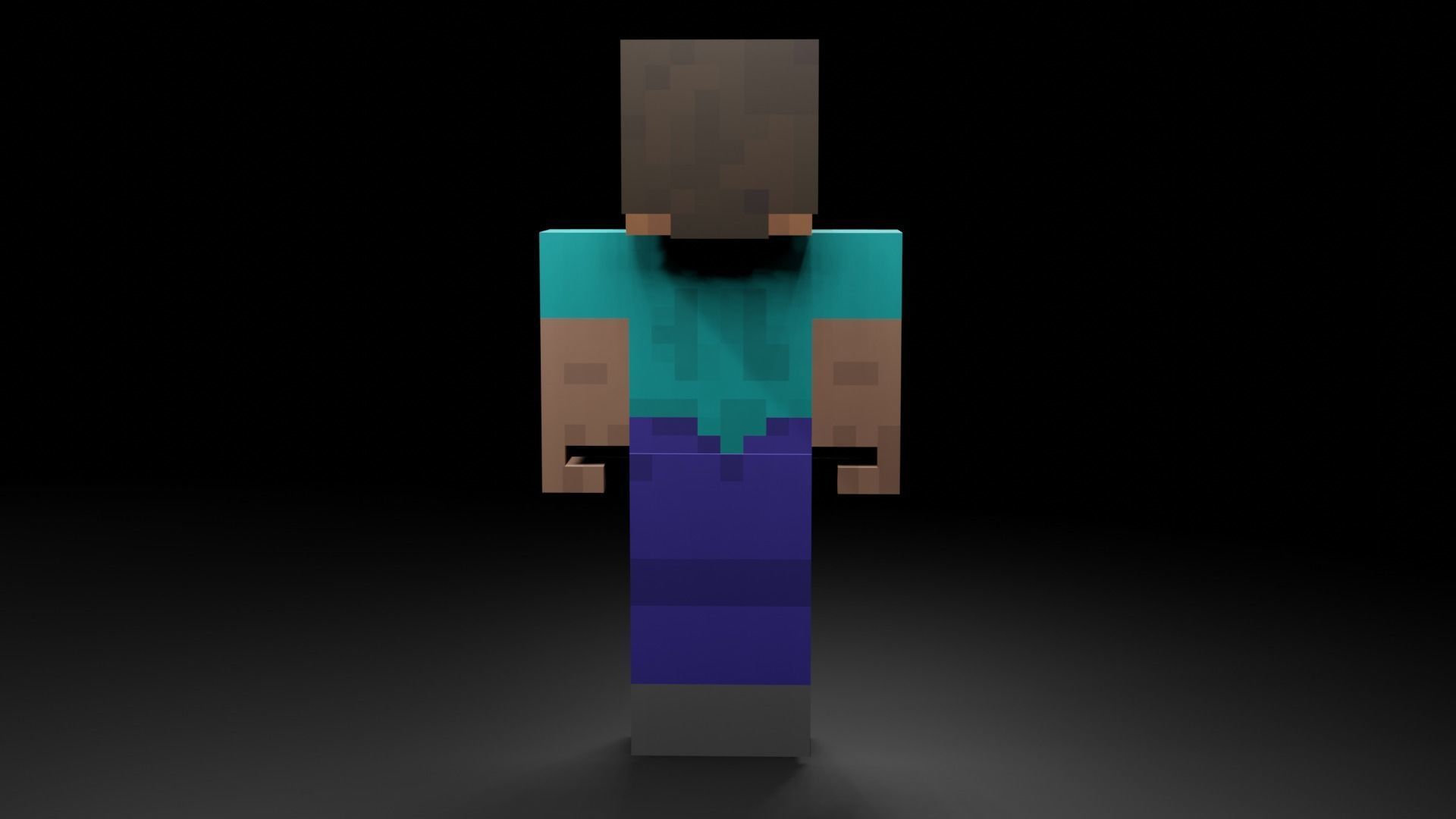 minecraft alex rigged Low-poly 3D model_8