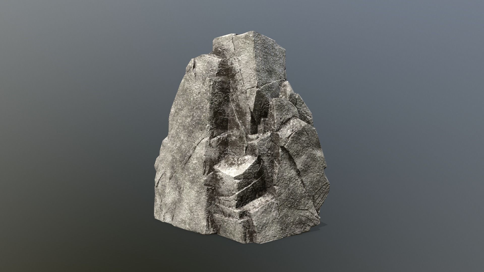 Rock Set stone sculpture Low-poly 3D model_7