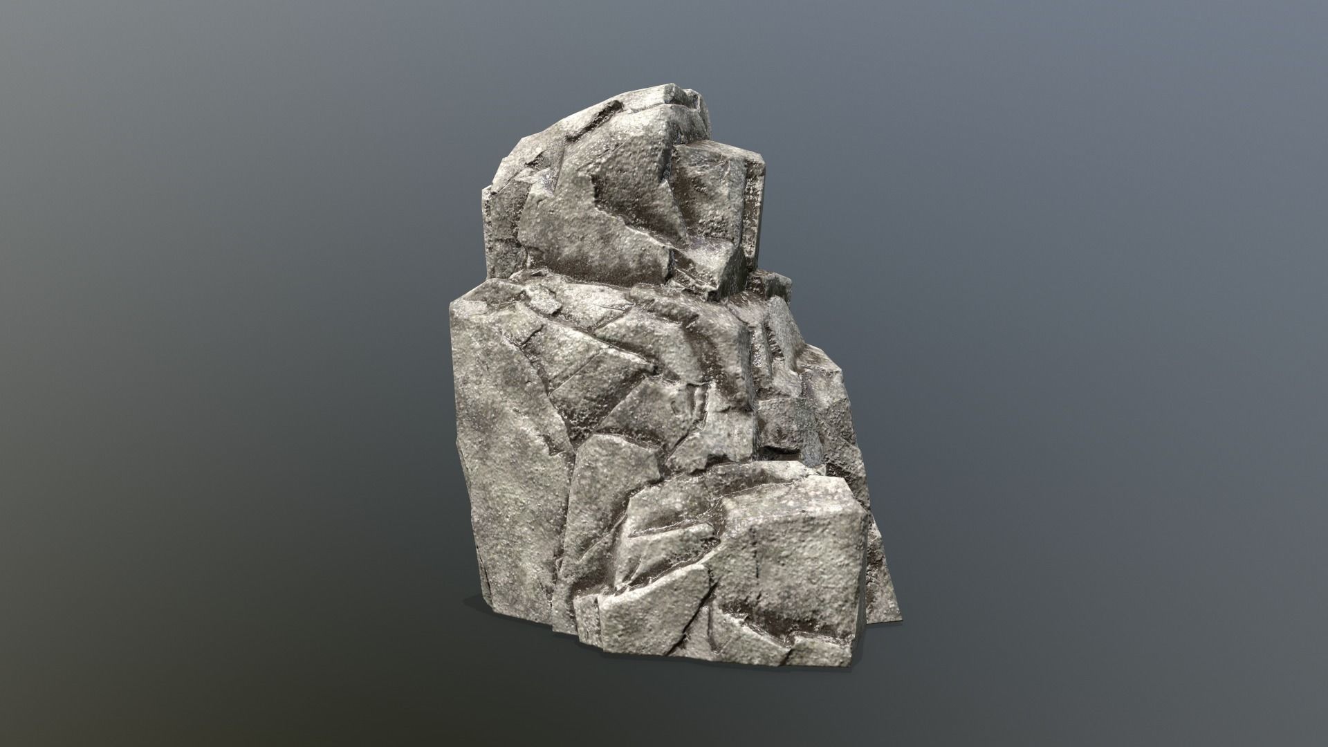 Rock Set stone sculpture Low-poly 3D model_10
